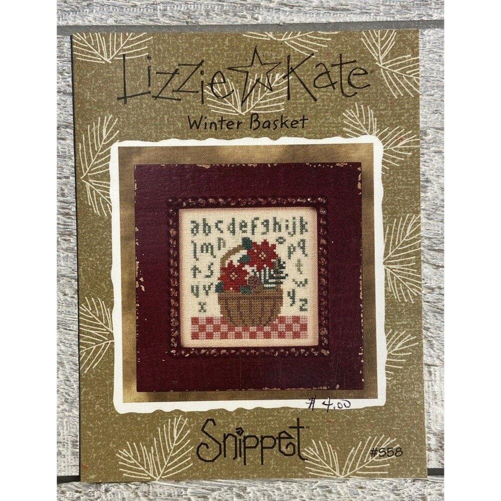 Cross Stitch Chart - Lizzie Kate - Snip It - Winter Basket